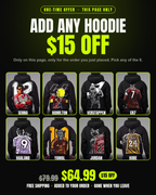 Add any hoodie, $15 off