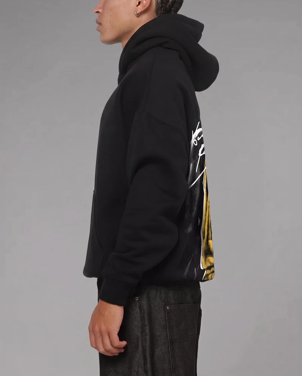 Kobe hoodie, side view