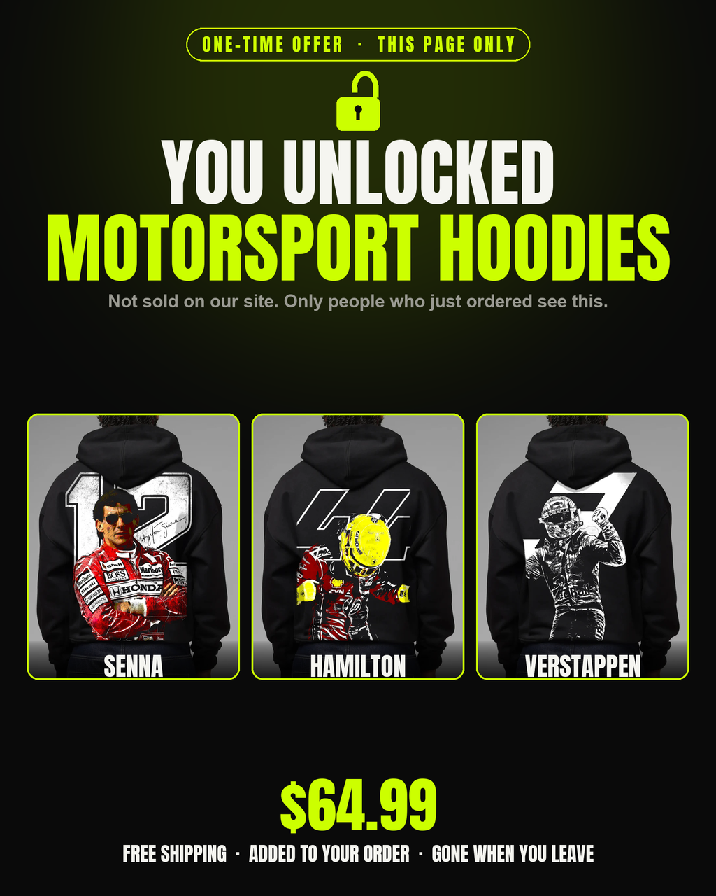 You unlocked motorsport hoodies